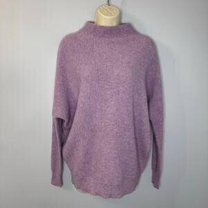 Saks Fifth Avenue Women's Purple Drop Shoulder Cashmere Sweater Sz XS